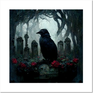 Grave raven Posters and Art